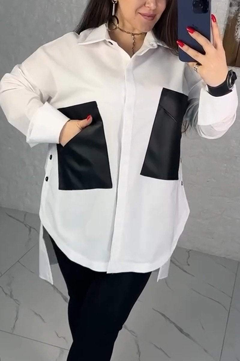 Women's Casual Lapel Pocket Shirt