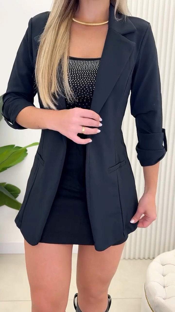 Women's Lapel Waist Casual Suit Jacket