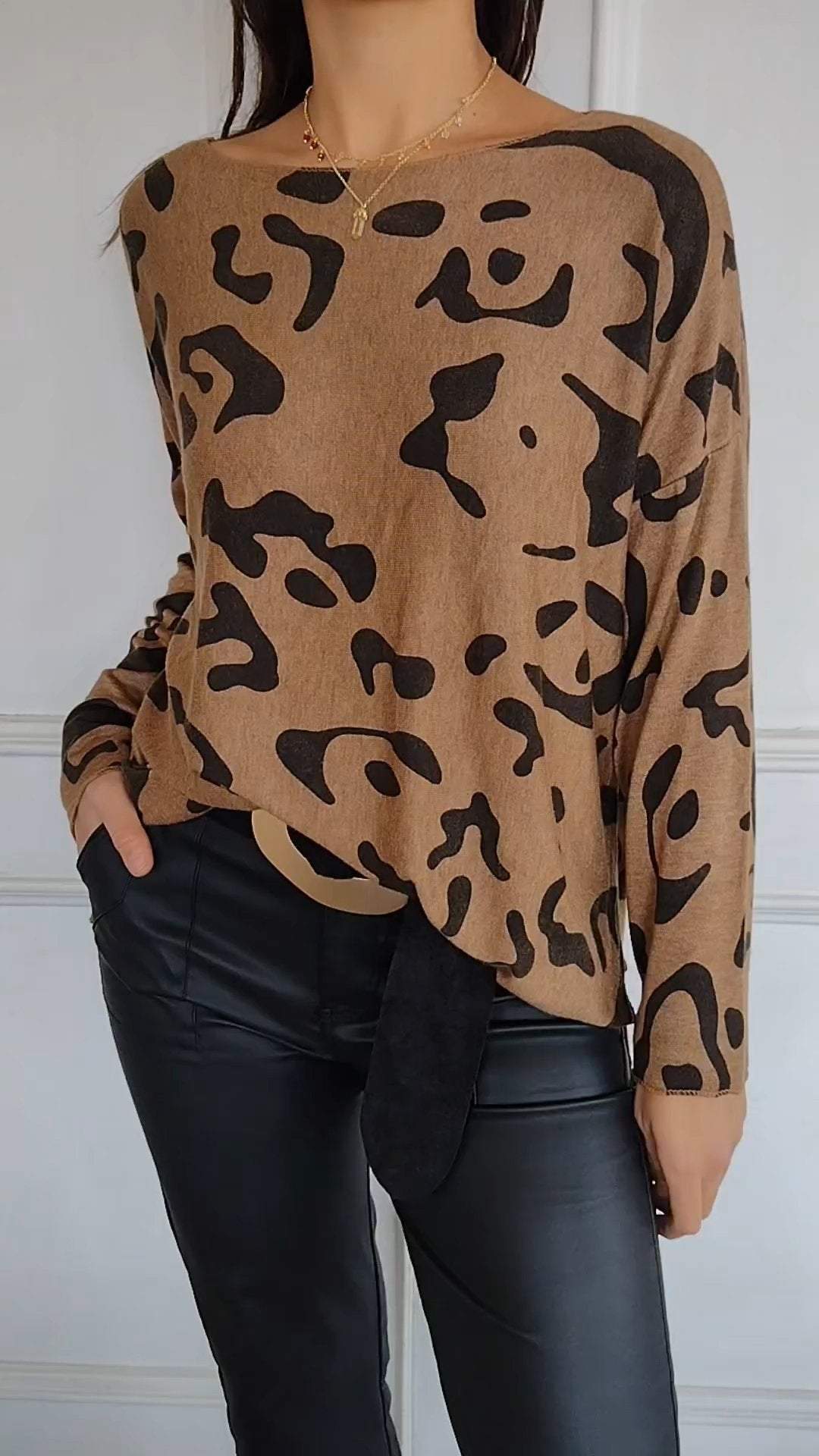 Casual Round Neck Long Sleeve Top