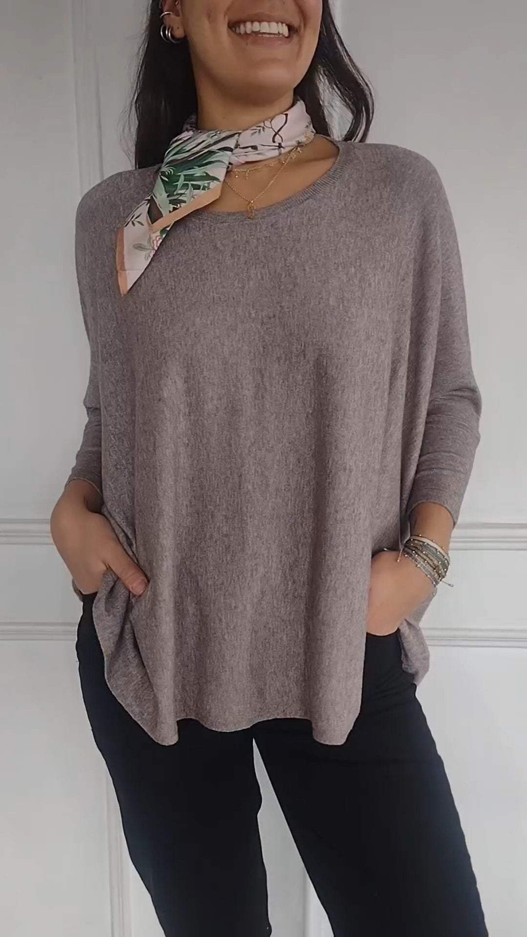 Casual Round Neck Long Sleeve Top