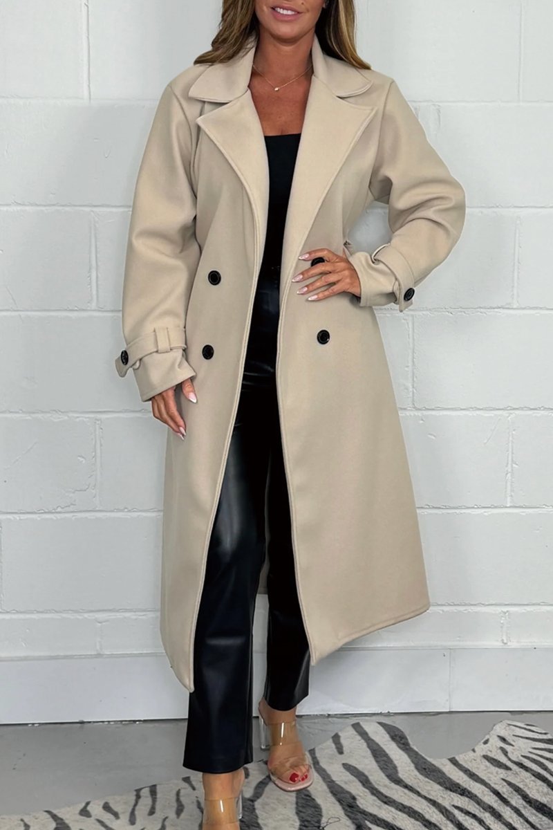 Women's Oversize Wool Look Belted Longline Coat