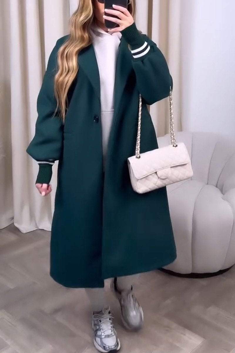 Women's Casual Lapel Long Trench Coat