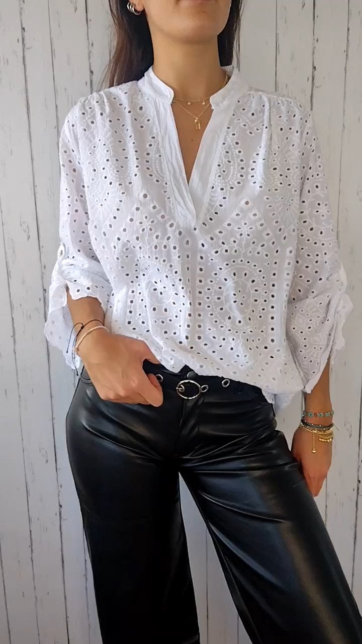 Cotton and Linen White Shirt