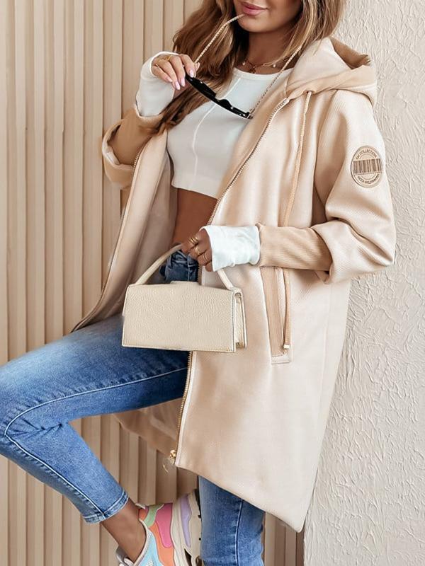 Women's Hooded Long-sleeved Casual Fashion Jacket