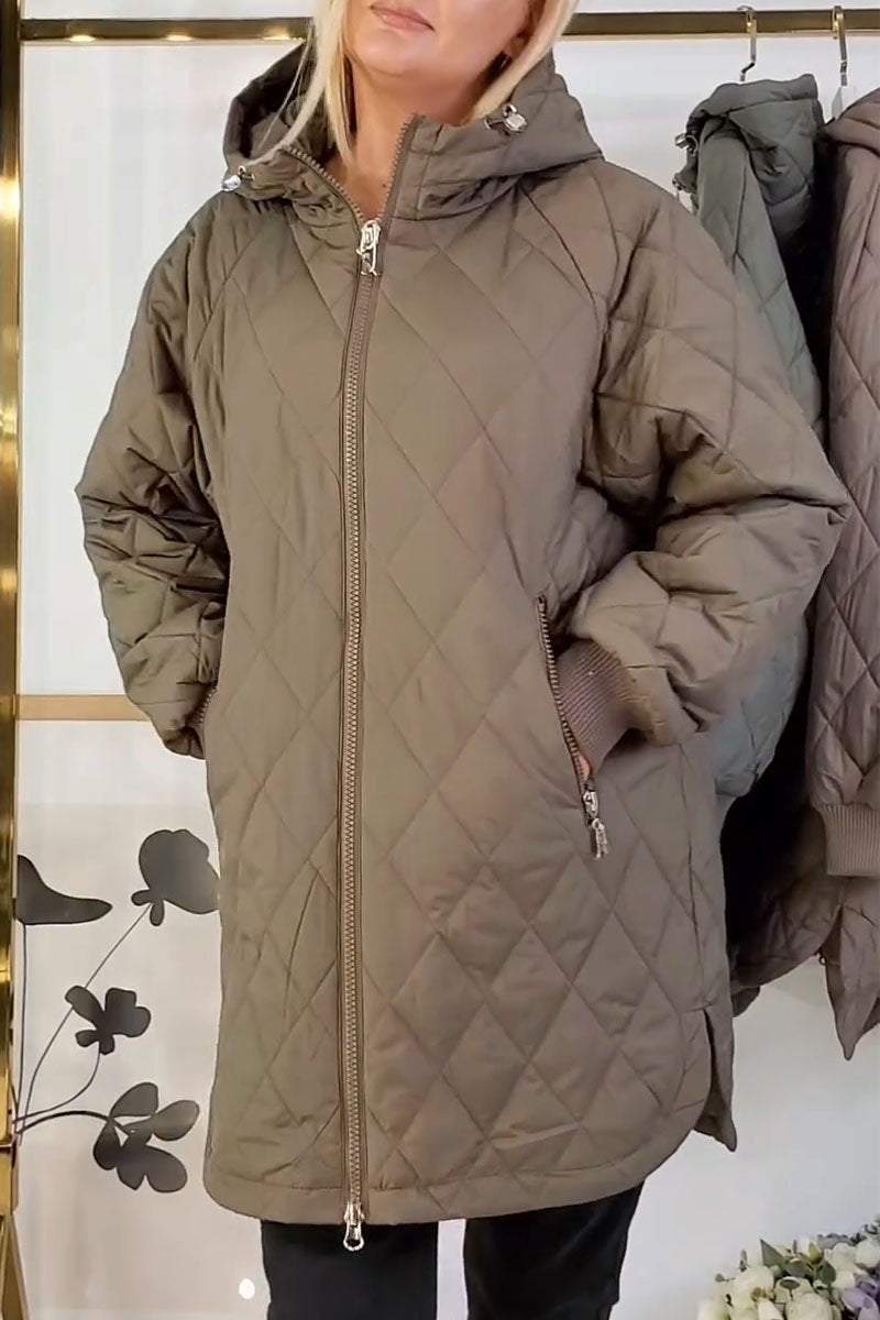 Casual Solid Color Hooded Jacket